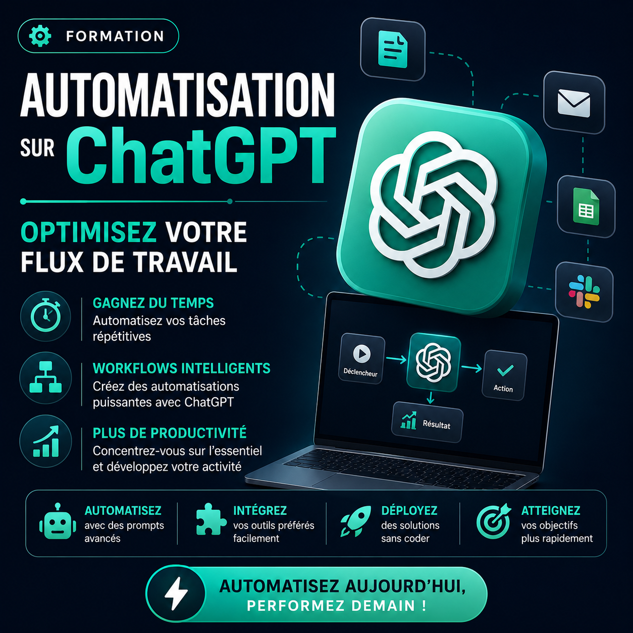Automatisation sur ChatGPT-Optimisez votre flux de travail