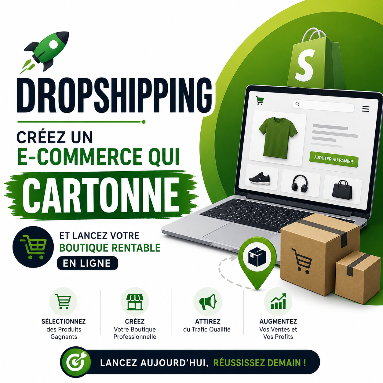 🚀 Dropshipping : Créez un E-commerce qui CARTONNE et Lancez Votre Boutique Rentable en Ligne
