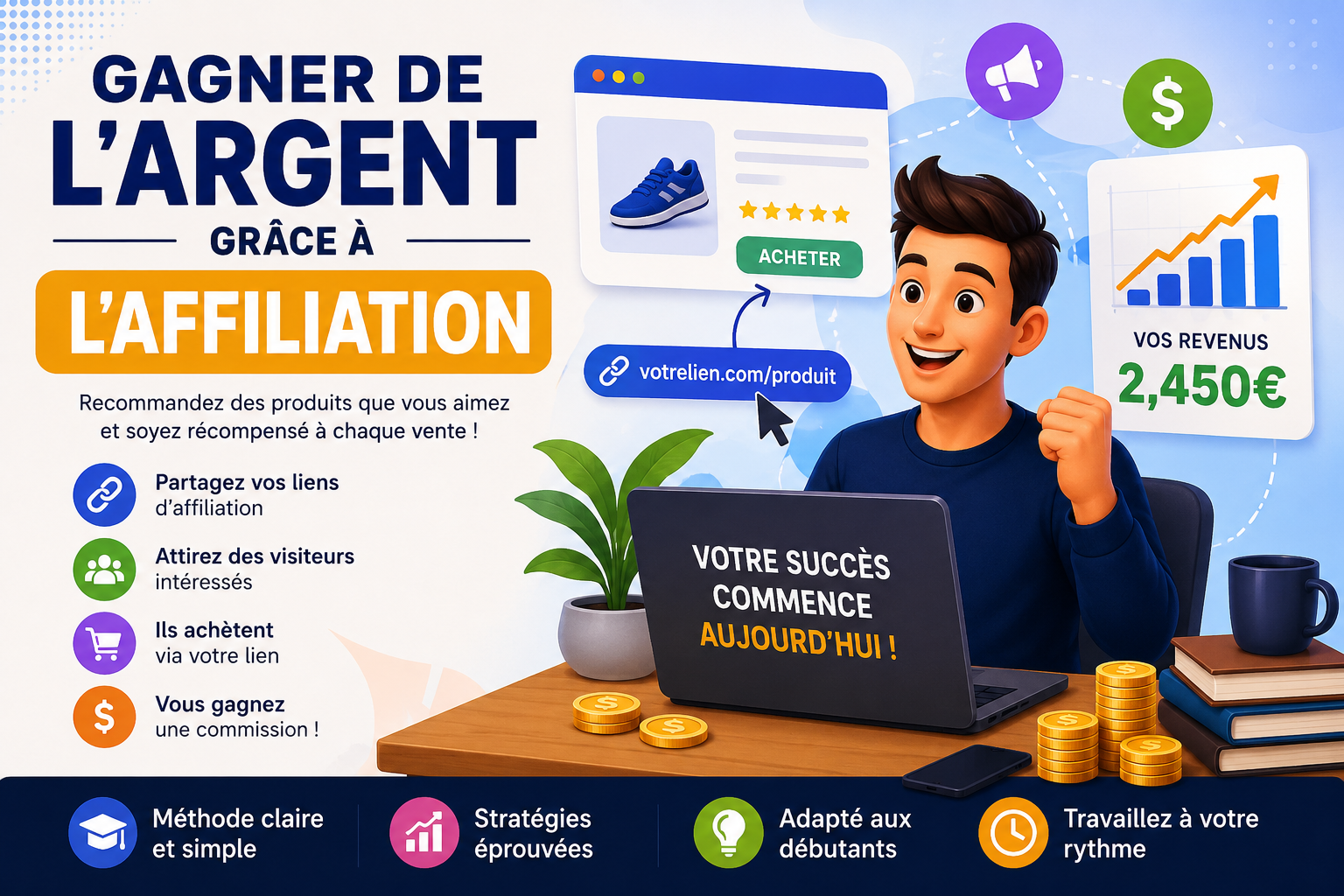 Formation en Affiliation – Gagnez de l'argent grâce au marketing d'affiliation