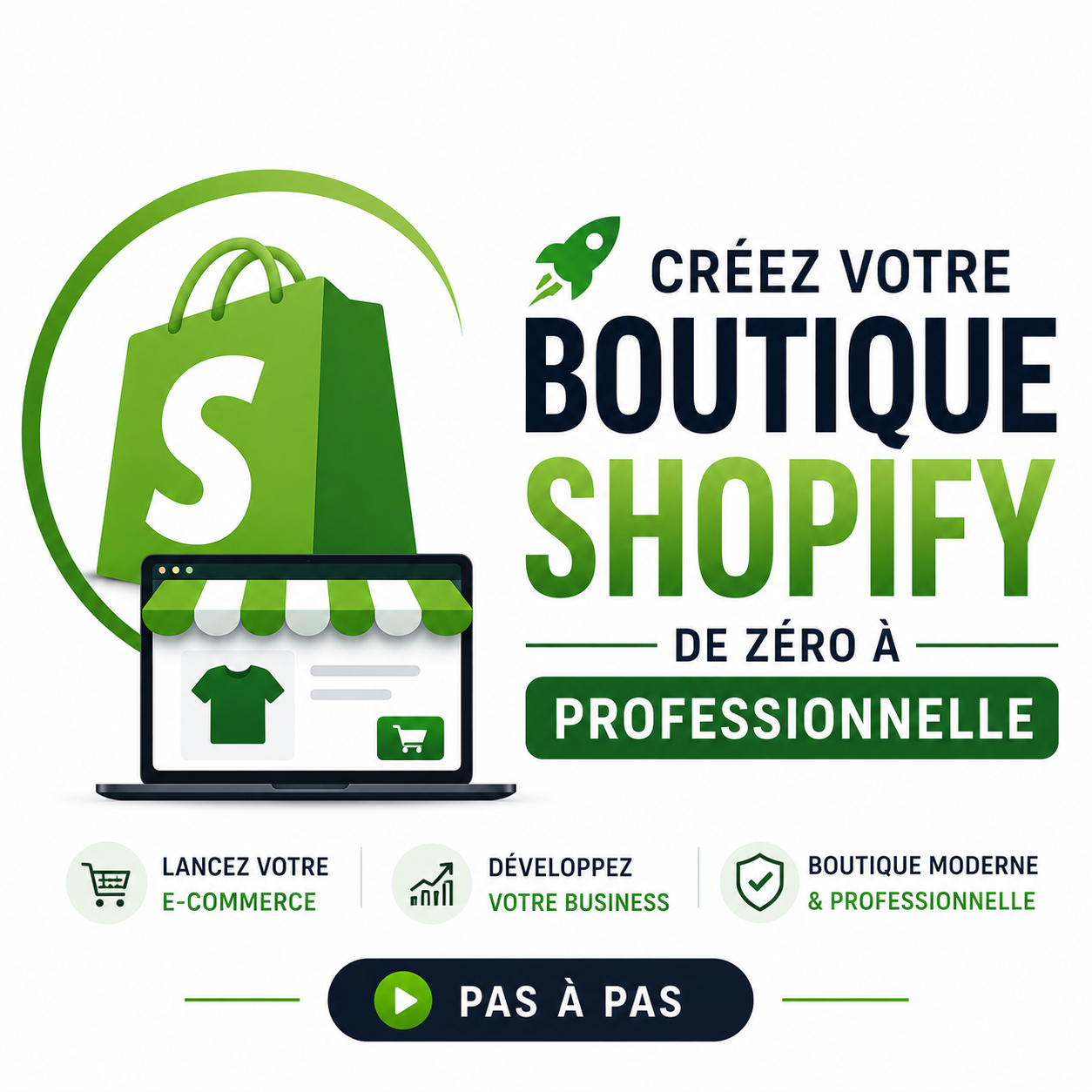 🚀 Créez Votre Boutique Shopify de Zéro à Professionnelle : Lancez Votre E-commerce Pas à Pas