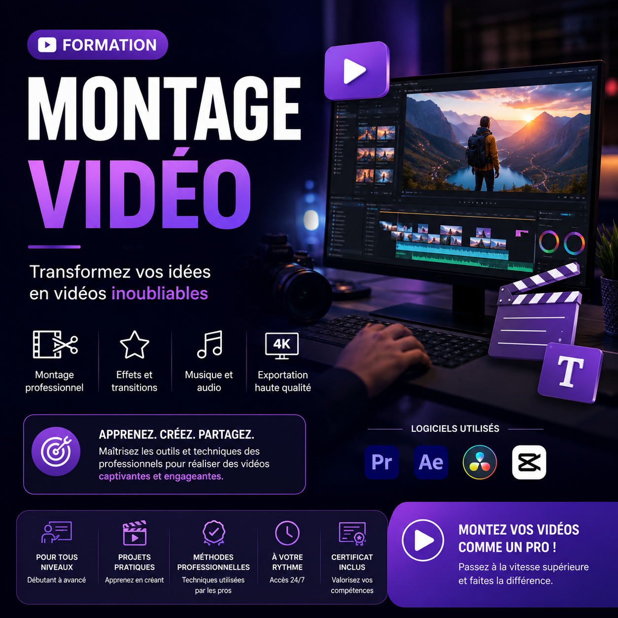 Formation complet en Montage video